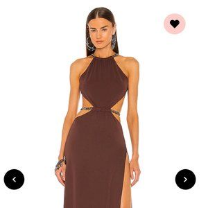 REVOLVE DUNDAS x REVOLVE Moon Maxi Dress in Chocolate Brown Size M